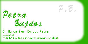 petra bujdos business card